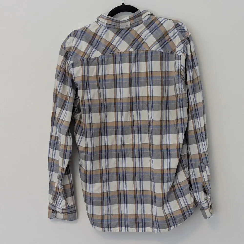 Wrangler Cowboy Wash Plaid Shirt, Color: Almond Milk Western Workwear Men's L - Picture 3 of 6